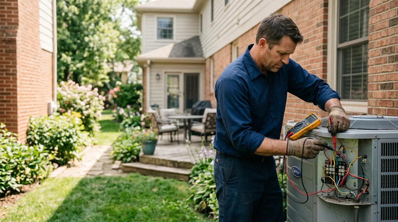 HVAC technician working near Eldorado, IL
